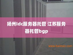 扬州idc服务器托管 江苏服务器托管bgp